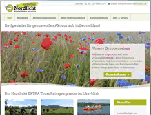 Tablet Screenshot of nordlicht-extra-tours.de